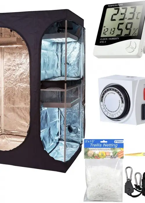 Grow Tent Complete Kit 24''x24''x48'' 300W LED