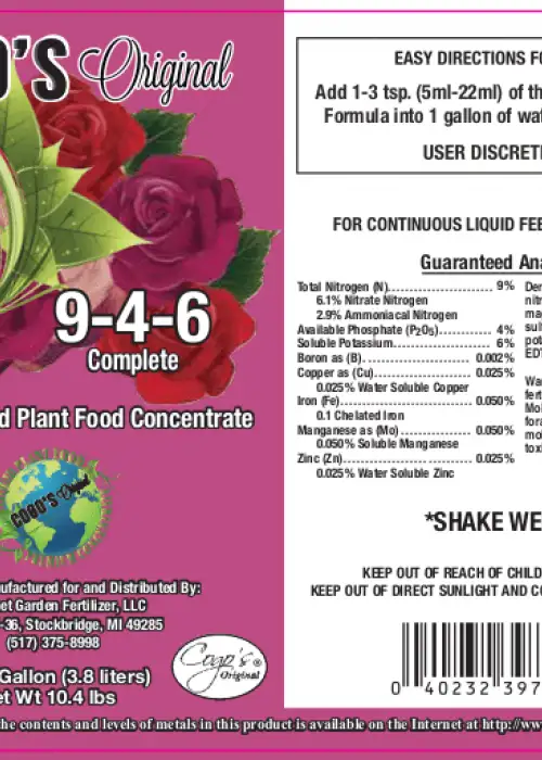 9-4-6 Foliar Feeding Formula